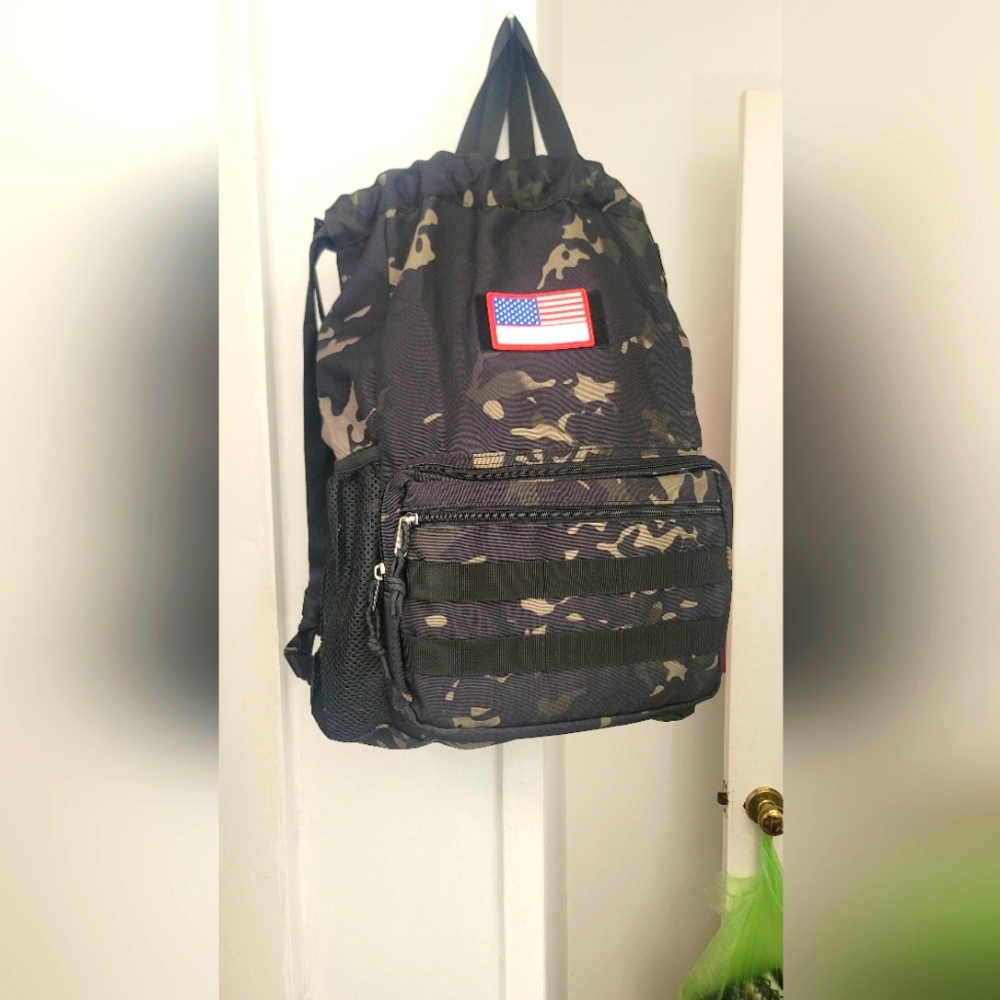 ATRIPACK Tactical Drawstring Backpack, Water-Resistant Swim Bag String Bag Sandp